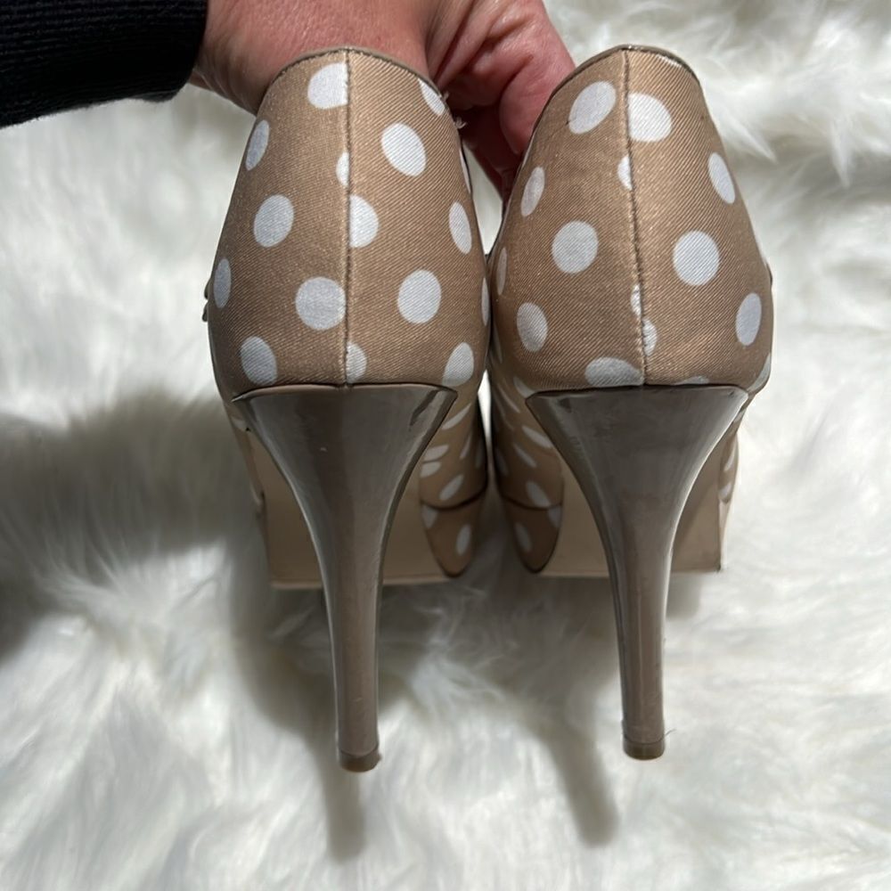 Madden Girl "Lyon" Polka Dot‎ Peep Toe Pumps. Size 8.5.  B72 - Picture 7 of 11